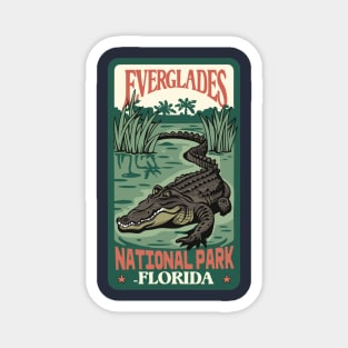 A Vintage Travel Art of the Everglades National Park - Florida - US Magnet