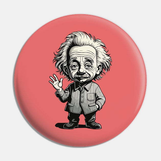 Albert Einstein Pin by CatCoconut-Art