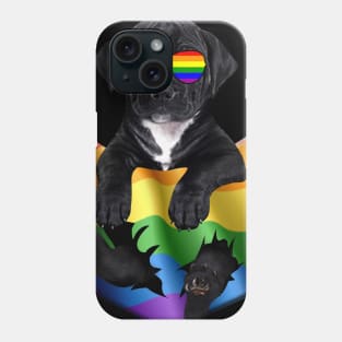 Pitbull In Pocket LGBT Pride Flag For Dog Lovers Phone Case