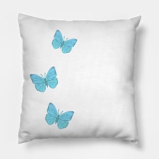 Blue Butterflies Pillow