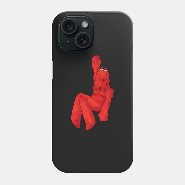 Red Guy Hanging by His Hand Phone Case by Maru-Chan-Shop