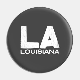 LA Louisiana State Vintage Typography Pin