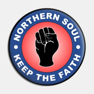 Northern soul keep the faith neon Pin