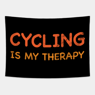 Cycling Is My Therapy Cyclist Lover Gift Tapestry