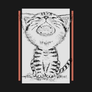 American Shorthair kitten meowing T-Shirt