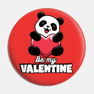 Be My Valentine Cute Panda Pin