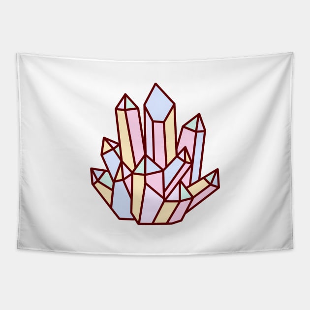 Pastel Pink Crystal Tapestry by ArtsyDecals