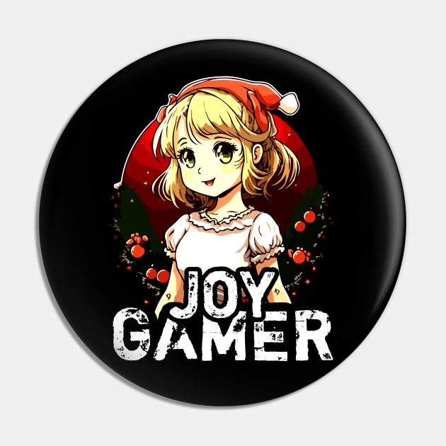 Kawaii Anime Girl Gamer Christmas Quote Pin by MaystarUniverse