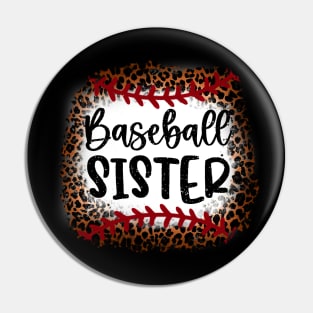 Baseball Sister Leopard Baseball Sister Pin
