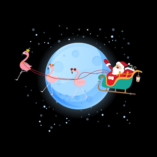 Santa Claus Riding flamingo by Skylane