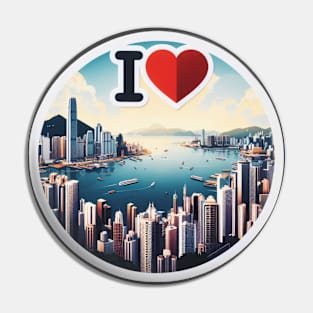 I Love Hong Kong Pin