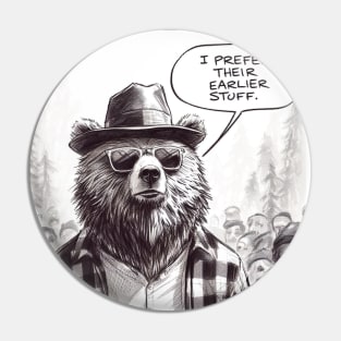 Hipster Bear Pin