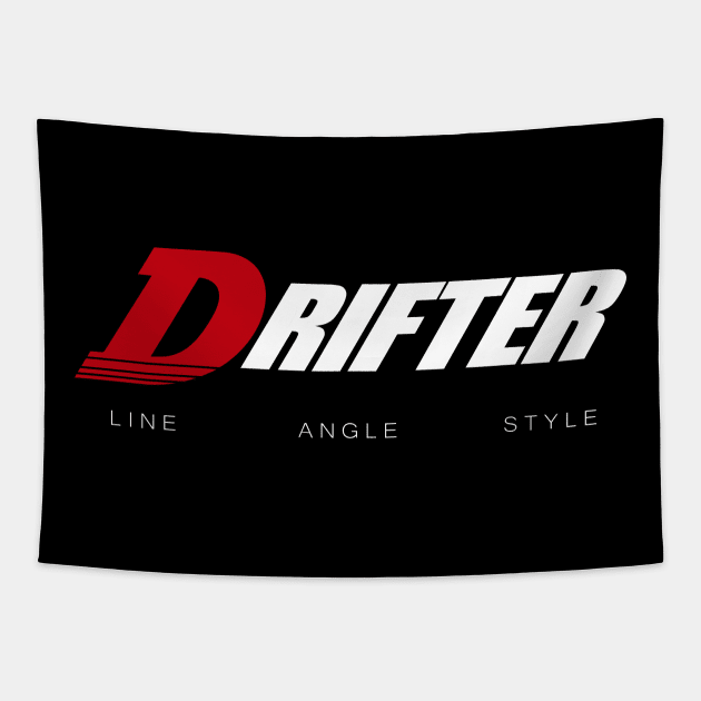 Drifter - Initial Drift Racing Tapestry by cowtown_cowboy