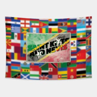 Saint Kitts and Nevis Vintage style retro souvenir Tapestry