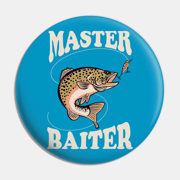 Master Baiter Fishing Pin by devilcat.art