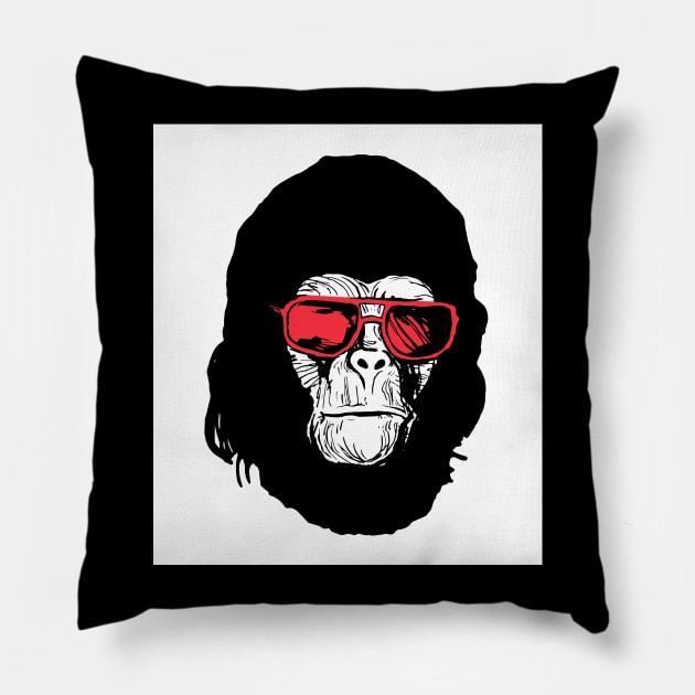 Cornelius Red and White Pillow by Evan Derian