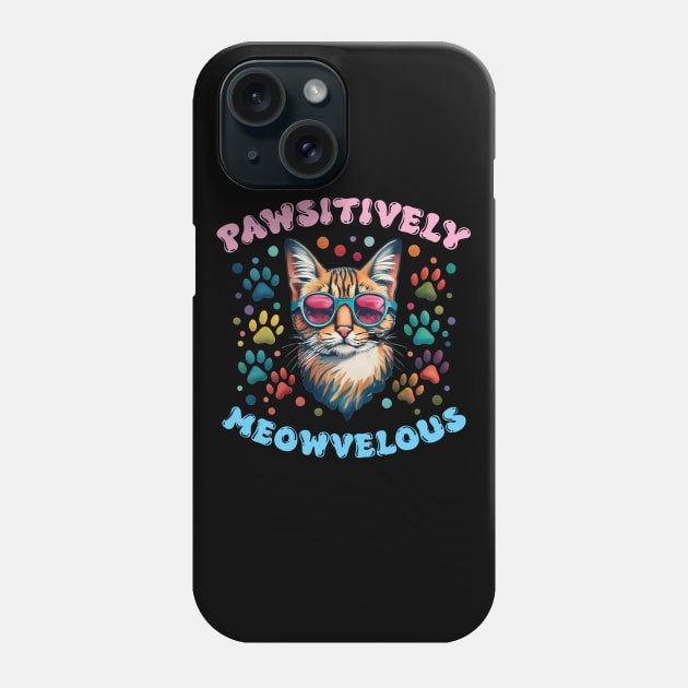 Pawsitively Meowvelous Cat Lovers Phone Case by screamingfool