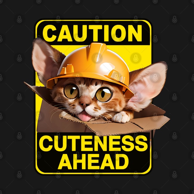 Devon Rex Cat Wearing Hardhat by CGI Studios