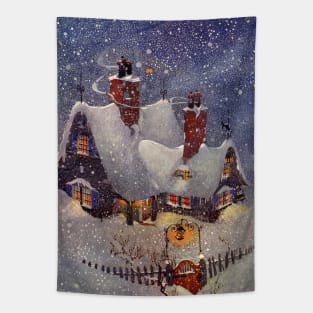 Vintage Christmas, North Pole Tapestry