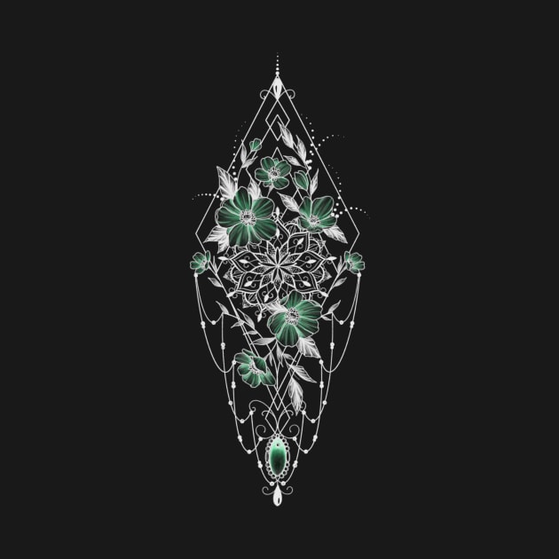 Geometric flower mandala by Rachellily