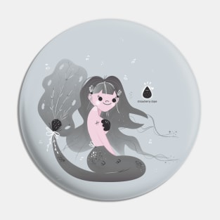 Mermay Absidian Pin