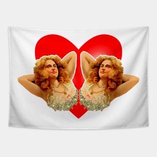 valentines day girl in love Tapestry