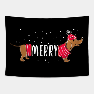 Funny Matching Dog Lover Christmas Sweatshirts Tapestry