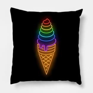 Ice Cream Colorful , LGBTQ , Gay Pride , Bisexual , Lesbian ,Transgender Pillow