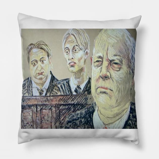 The Mucklowe's in Court Pillow by scohoe