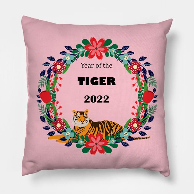 Year of the tiger - 2022 Pillow by grafart
