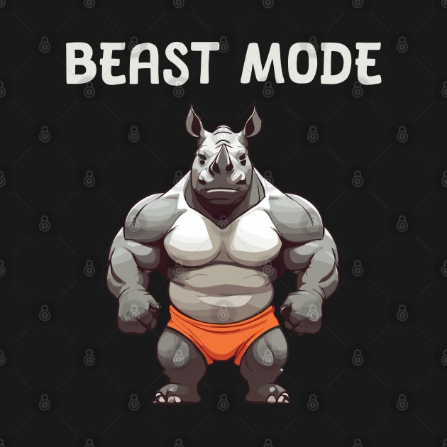 Beast Mode - Rhino and gym by Patterns-Hub