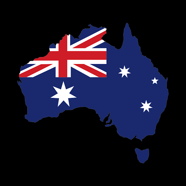 Australia map flag by Designzz