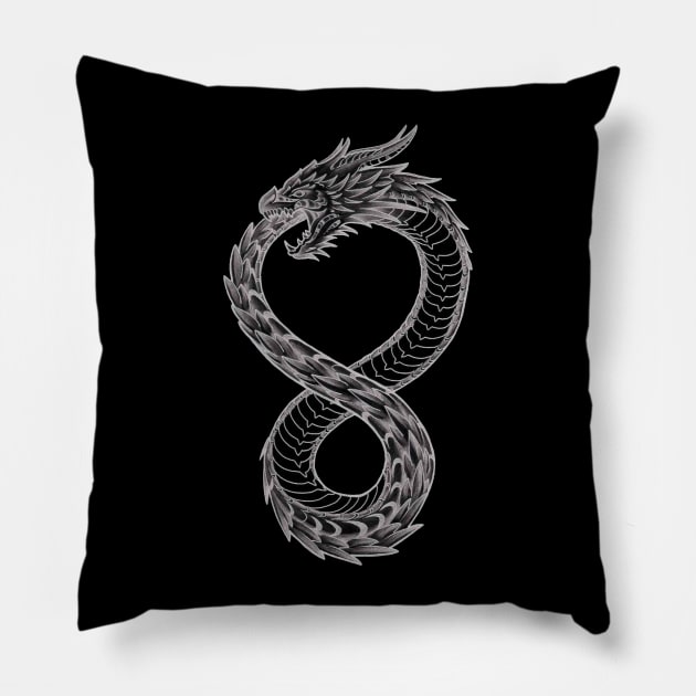 C000016397 - Ouroboros Takeshi Kovacs Tattoo Altered Carbon Pillow by Bevatron