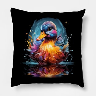 Duck Rainbow Pillow