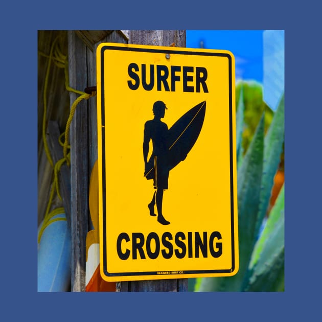 Surfer crossing by dltphoto