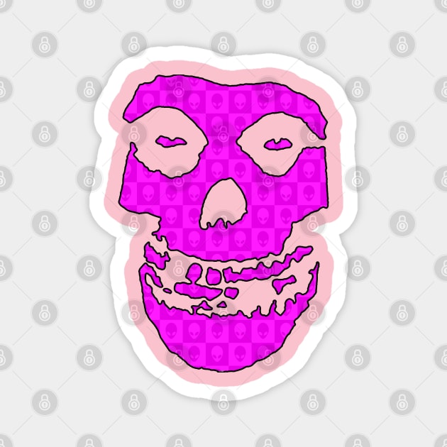 Crimson Ghost - Pink Aliens Magnet by Controlled Chaos