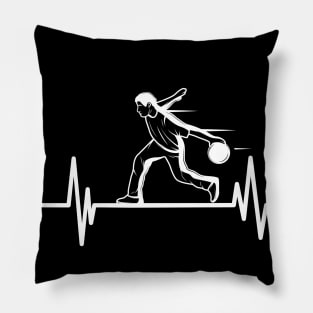 heartbeat bowling  player,bowling Birthday bowler lover Pillow