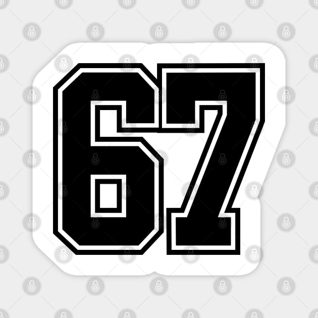 67 Magnet by Creatifly Graphic Tees