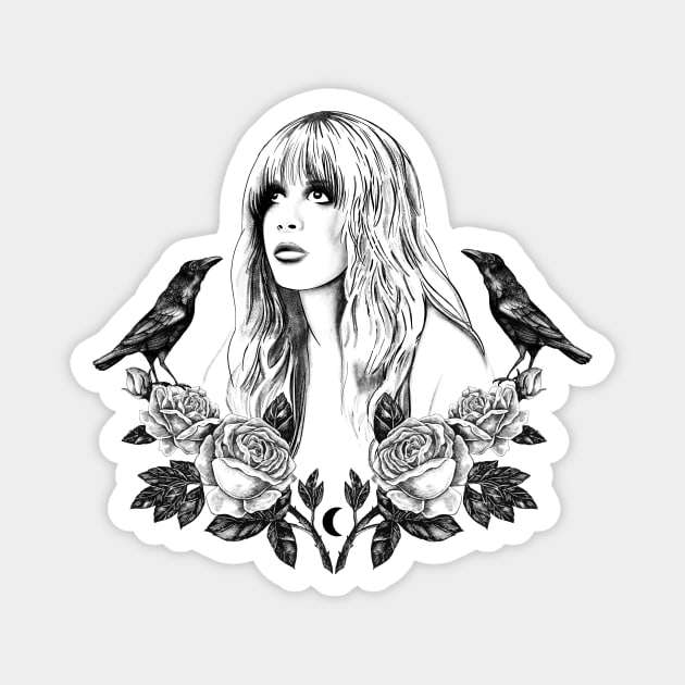 Stevie Nicks Angel Of My Dreams Tattoo Magnet by LittleBunnySunshine