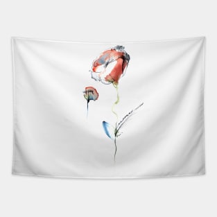 Minimal poppy Tapestry