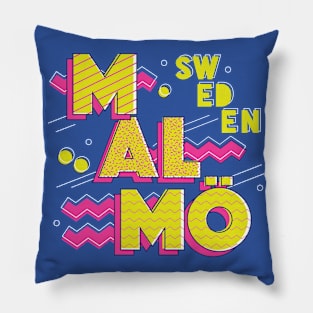 Retro 90s Malmö, Sweden Pillow