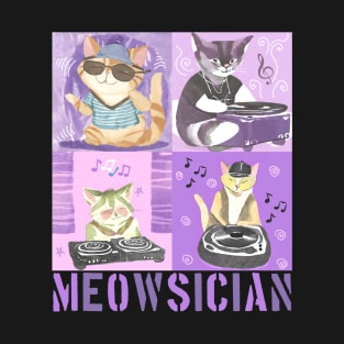 DJ Cat Meowsician T-Shirt