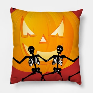 Happy Halloween - Funny Skeleton Halloween Party Camiseta Pillow