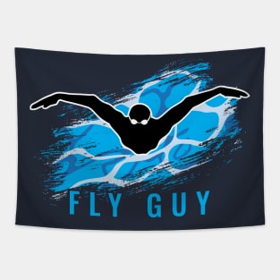 Swim Pool Fly Guy Tapestry