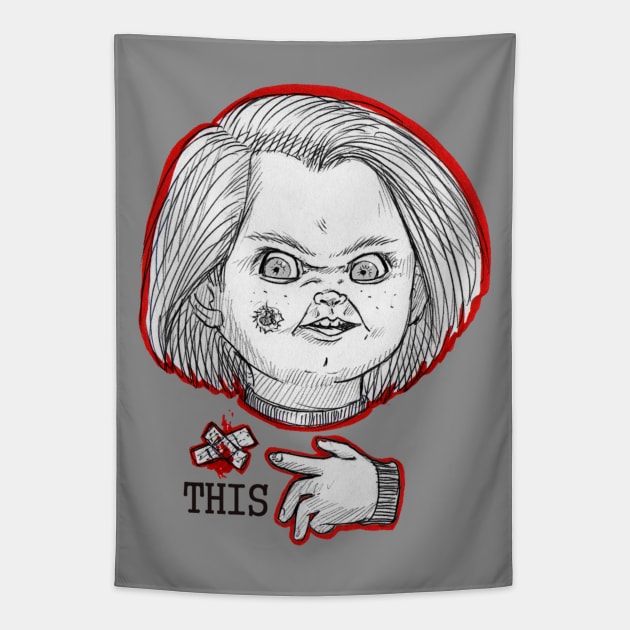 CHUCKY THIS Tapestry by EYESofCORAL