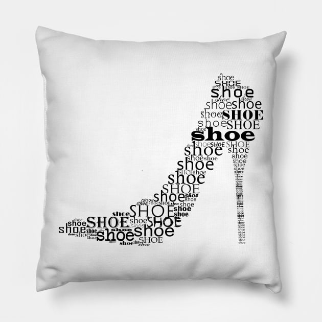 Typographic shoe Pillow by hedehede