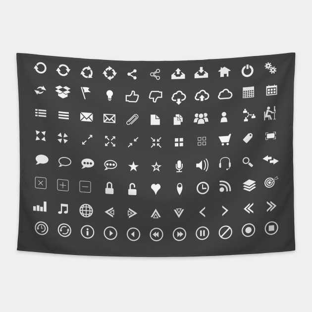 Web Icons Tapestry by hobrath