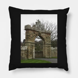Culzean Castle Forecourt Archway, Carrick, Scotland Pillow