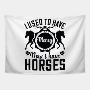 I used to have money now I have horses Tapestry