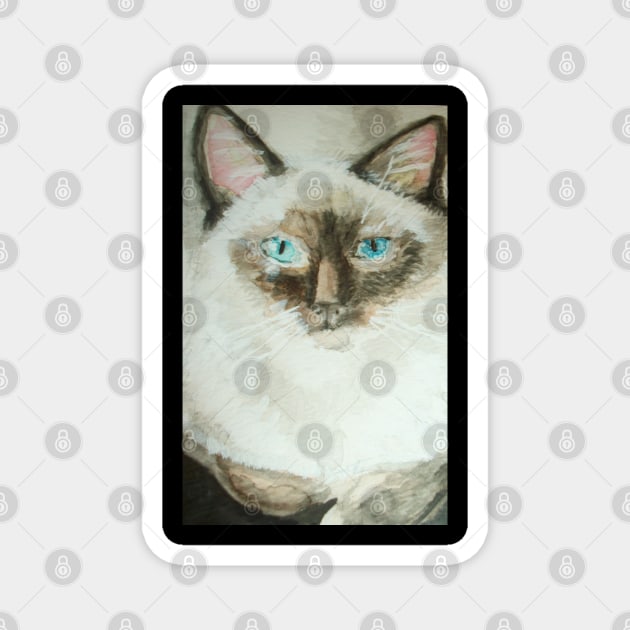 Siamese cat Magnet by SamsArtworks
